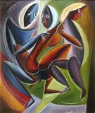 Untitled by Sarath Perera, Acrylic on board, offered Dec 2021