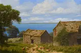 A View Across the Bay Signed E by Edward Hersey, Oil on canvas, sold Dec 2021