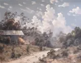 Hill End Landscape by Ramon Ward-Thompson, Oil on canvasboard, sold Dec 2021