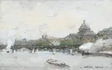 View of the Seine by Luigi Loir, watercolour, sold Dec 2021