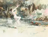 The Joy of Life Signed by Alexander Brantingham Simpson, Watercolour, offered Dec 2021