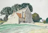 A farmhouse in the Cotswolds Signed Averil Burleigh by Averil Burleigh, Pencil and watercolour, sold Dec 2021