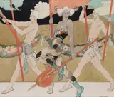 Nijinsky Signed Averil Burleigh by Averil Burleigh, Pencil, pen and ink, watercolour and bodycolour, sold Dec 2021