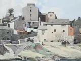 The End of the Town Signed Averil Burleigh by Averil Burleigh, Pencil and watercolour, sold Dec 2021
