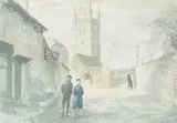 Upper Church Lane Signed and dated John Verney '65 by John Verney, Watercolour, and pen and ink, heightened with bodycolour, sold Dec 2021