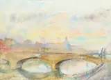 View of the Ponte Santa Trinita by Kathleen Raymonde Lenox-Jeltes, Watercolour, sold Dec 2021