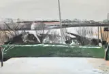 Winter landscape Signed Meninsky by Bernard Meninsky, Watercolour and bodycolour, sold Dec 2021