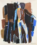 Standing figure Signed by Keith Vaughan, Pastel, crayon, watercolour and bodycolour, sold Dec 2021