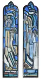 Study for two stained glass windows depicting The Entombment Two by Evie Hone Rha, gouache, sold Dec 2021