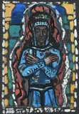 Study for a stained glass window depicting St by Evie Hone Rha, Pencil and gouache, sold Dec 2021