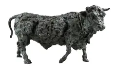 Bull Signed with initials and inscribed A/C 1/DvdB by Deborah van der Beek, Bronze, offered Dec 2021