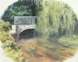 Bridge over the Avon Signed R by Rodger McPhail, Watercolour, sold Dec 2021