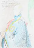 Study for the portrait of HRH Prince Philip by Norman Douglas Hutchinson, Pencil and pastel, offered Dec 2021