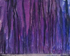 Fire in Trees ABC 22 by Isobel Heath, watercolour and bodycolour, offered Dec 2021