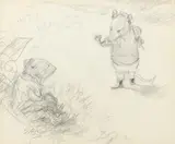 Saluted with a Gesture of Courtesy by Ernest Howard Shepard, Pencil, sold Dec 2021