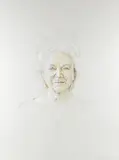 Portrait study of HM The Queen Mother Signed with initials by Norman Douglas Hutchinson, pencil and chalk, offered Dec 2021