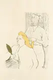 Le Coiffeur - Programme du Théâtre Libre by Henri de Toulouse-Lautrec, Lithograph in colours, second state, sold Dec 2021
