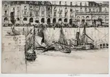 Les Arcades by Stanley Anderson, Drypoint, sold Dec 2021