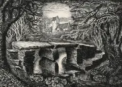 The Clapper Bridge by Robin Tanner, Etching, third edition of three, sold Dec 2021