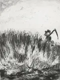 The Lark and the Farmer Drypoint and etching 29 by Marc Chagall, Drypoint and etching, offered Dec 2021