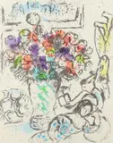 Les Anémones by Marc Chagall, Lithograph in, sold Dec 2021