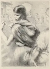 Mexican Market by Clara Klinghoffer, pencil, offered Dec 2021