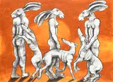 PaintpotsSigned by Sophie Ryder, Screenprint in colours, sold Dec 2021