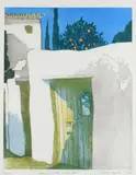 Shadows IV with Orange Tree Signed by Brenda Hartill, pencil, sold Dec 2021