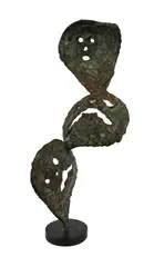 Dancer Signed with monogram by Mario Taragni, Bronze on a wooden base, offered Dec 2021