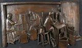 Jason's Works II Signed with initial and numbered G 2/5 by Ghisha Koenig, Bronze mounted on a wooden base, sold Dec 2021