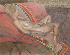 Reclining female nude Signed Symonds by Ken Symonds, Pastel, offered Dec 2021