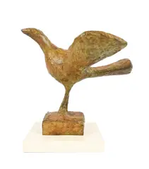 Bird in flight Signed with initials and numbered OC 7/8 by Breon O'Casey, Bronze on a marble base, sold Dec 2021