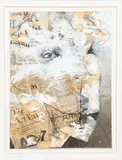 The Critic's Eye by Leslie Gooday, mixed media and collage, offered Oct 2021