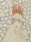 Ballet und Pantomine by Walter Schnackenberg, pencil and wash on paper, sold Oct 2021