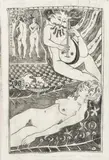 Pluto Entertains Persephone by Eric James Mellon, lithograph on paper, sold Oct 2021