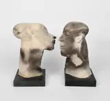 On polished slate bases by Patricia Volk, sculpture, sold Oct 2021