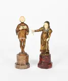 Medieval boy holding a casket by Ferdinand Preiss, bronze, offered Oct 2021