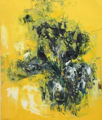 Poisonous Flora by Jon Catleugh, acrylic on paper, sold Aug 2021