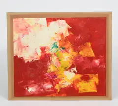 Lichen on Rocks by Jon Catleugh, acrylic on paper, sold Aug 2021