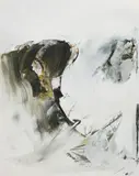 Untitled by Jon Catleugh, acrylic on paper, sold Aug 2021