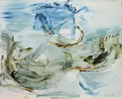 Untitled 1961 acrylic on paper by Jon Catleugh, acrylic on paper, sold Aug 2021