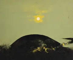Untitled by Jon Catleugh, acrylic on board, sold Aug 2021