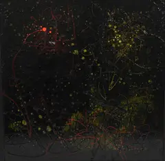 Untitled by Jon Catleugh, acrylic on board, sold Aug 2021
