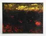 Untitled by Jon Catleugh, acrylic on board, sold Aug 2021