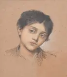 Study of a Boy by Evelyn De Morgan, pastel on paper, sold Aug 2021