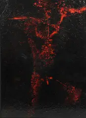 Untitled by Jon Catleugh, acrylic on board, offered Aug 2021