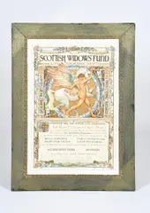 Scottish Widow's Fund lithograph in colours by Walter Crane, 1888, lithograph, sold Aug 2021