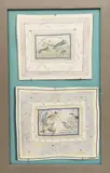 Cats and Birds two ceramic plaques on common mount by Joanna Veevers, print (other), sold Aug 2021
