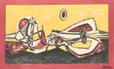 Untitled by Jankel Adler, lithograph on paper, sold Aug 2021