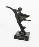 Dancer on Point a patinated bronze figure by Max Le Verrier, bronze, sold Aug 2021